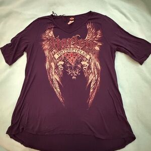 Harley-Davidson Purple Winged Graphic Tee